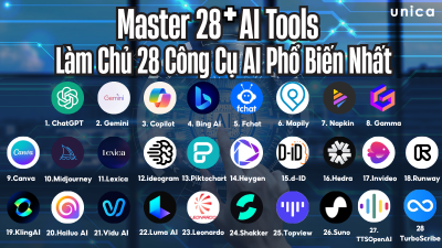 Master 28+ AI Tools - Làm Chủ 28 Công Cụ AI Phổ Biến Nhất
